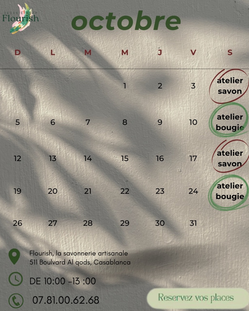 Atelier bougies artisanales